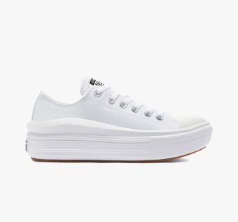 Chuck Taylor All Star Move Canvas Platform Women's Sneakers - White/White/White