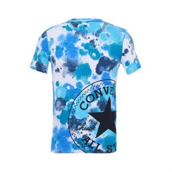 Converse Boys Splt Aop Ch/Patch Tee - Blue