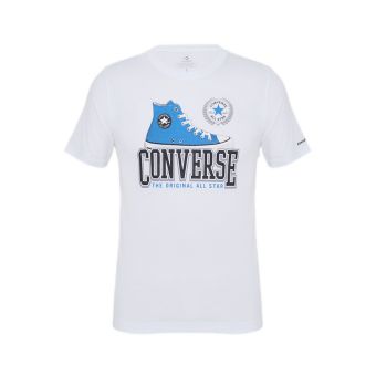Converse Kids Script Boy's T-Shirt - WHITE