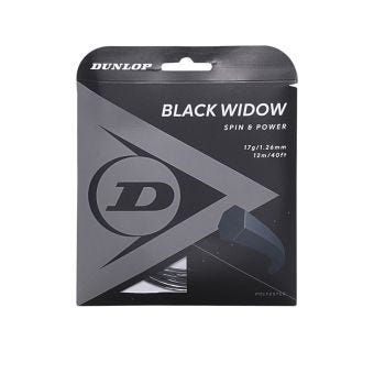 Dunlop Tac Black Widow 18G 121 Tennis String - Black