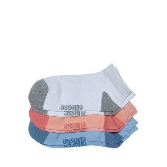 Ellesse Women 3P Anke Socks - White/Peach/Blue