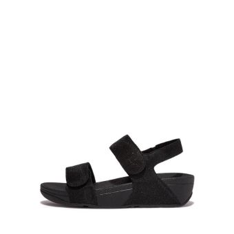 Fitflop Lulu ADJSTBLE Shimmerlux BS  GA2-090 Women's Sandals- Black