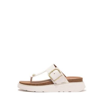 Fitflop Gen-Ff Buckle Leather Toe-Post Sandals- Urban White