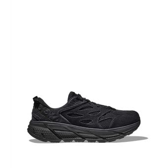 Hoka Clifton L Suede Unisex Running Shoes - Black/Black
