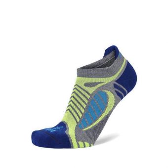 Balega Ultra Light No Show Grey Heather / Royal Blue - Small