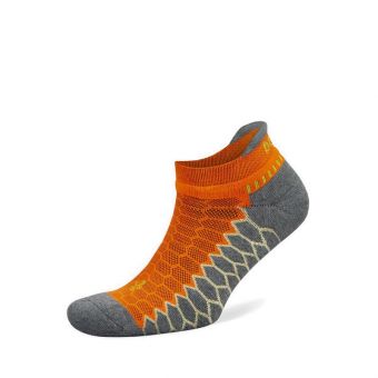 Balega Sliver No Show Socks (Medium) - Neon Orange / Grey Heather