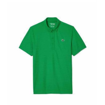 LACOSTE GOLF CHEMISE COL BORD COTES MA POLO MENS - GREEN