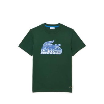 Lacoste Men's Cotton Jersey Print T-shirt- Green