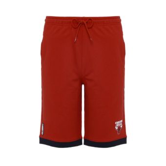 NBA BULLS SHORTS WITH TRIMMING - RED
