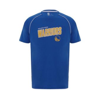 NBA MEN WARRIORS PRINT TEE - BLUE