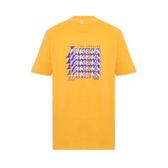 NBA Men Short Sleeve Tee Print Lakers - Yellow