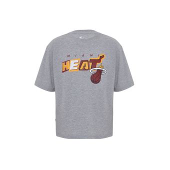 NBA Heat Men's Oversize Tee - Grey