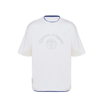 NUGGETS OVERSIZED RIBBED NECK MEN'S TEE - OFF-WHITE
