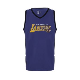 NBA LAKERS MUSCLE MEN'S TEE WITH TRIMMING - PURPLE