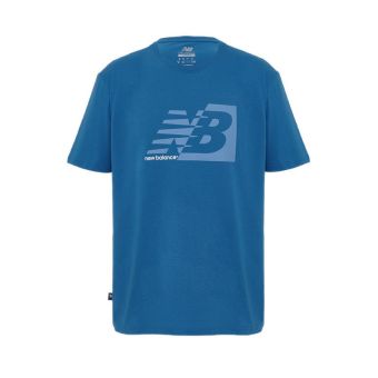 New Balance NB Blocker Logo Men's T-shirt - Sapphire Blue