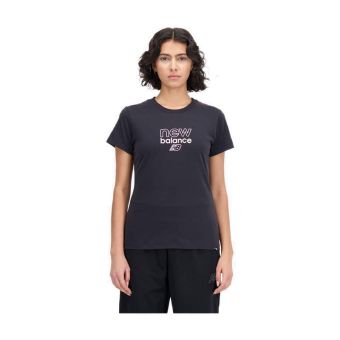 New Balance Sport Graphic Cotton Jersey Athletic Fit Womens T-Shirt 2 - Black