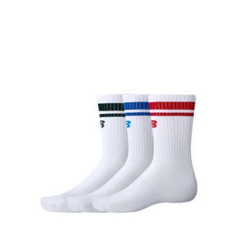 New Balance Sport Essentials Line Midcalf 3 Pack Unisex Socks - White