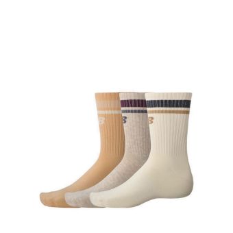 New Balance Sport Essentials Line Midcalf 3 Pack Unisex Socks - Beige