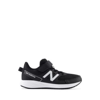 New Balance 570v3 Bungee Lace with Top Strap Boys Running Shoes - Black