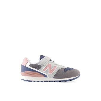 New Balance 996 Bungee Lace with Top Strap Girls Sneakers Shoes - Grey