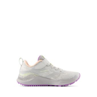 New Balance Nitrel Hook and Loop Girl's Running Shoes - Grey/Purple