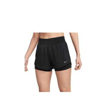 Nike Dri-FIT One Women's Mid-Rise 3 2-in-1 Shorts" - Black