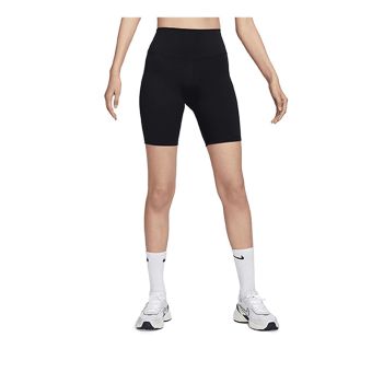 One Women's High-Waisted 8" Biker Shorts - Black