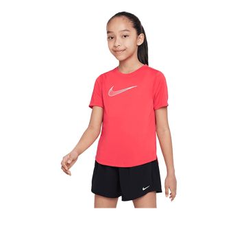 Nike One Big Kids' (Girls') Dri-FIT Short-Sleeve Training Top - Orange
