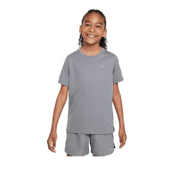 Nike Dri-FIT Miler Big Kids' (Boys') Short-Sleeve Training Top - Grey