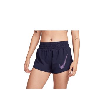 DF One Swoosh Women's Mid-Rise Running Shorts - Purple