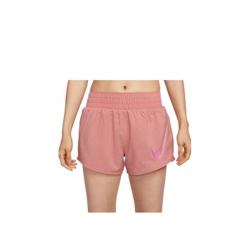 Nike DF One Swoosh Women's Mid-Rise Brief-Lined Running Shorts - Red