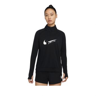 Nike Dri-FIT Swoosh Run Women's 1/4-Zip Running Midlayer Top - Black