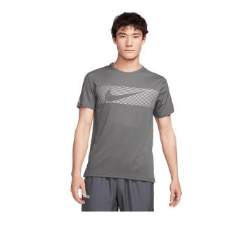 Miler Flash Men's Dri-FIT UV Short-Sleeve Running Top - Grey