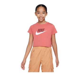 Nike Sportswear Big Kids' (Girls') Cropped T-Shirt - Red