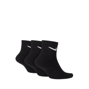 Nike Everyday Cushioned Training Ankle Men's Socks (3 Pairs) - BLACK