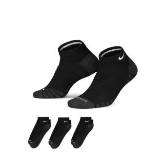 Everyday Max Cushioned Training Unisex No-Show Socks (3 Pairs) - Black