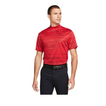 Nike Dri-FIT ADV Tiger Woods Men's Mock-Neck Golf Polo - Red