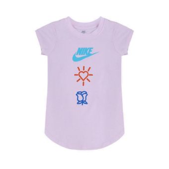 Nike Young Athlete Icon Stack Girl's T-Shirt -Pink