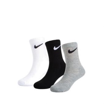 Nike Young Athletes BSC PK CRW Boy's 3PK Socks - White