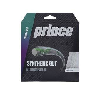 Synthetic Gut with Duraflex 16 Tennis String - White