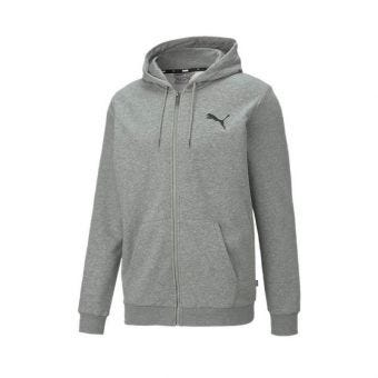 Puma Essentials Small Logo Fz Tr Men's Hoodie -  Grey