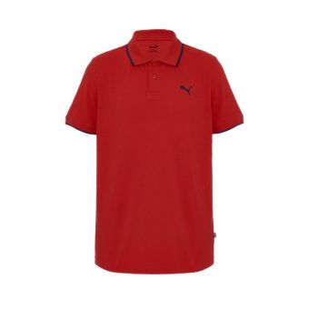 Collar Tipping Mens Polo - For All Time Red