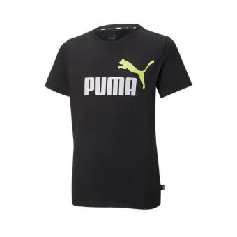 Puma ESS+ 2 Col Logo Boys Tee - Black