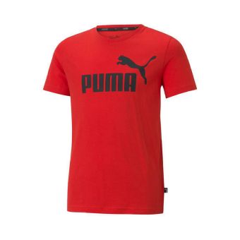 Puma Ess Logo Tee B Men's T-Shirt - Red