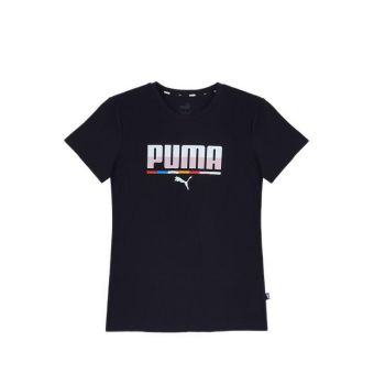 Puma Women's Multicoloured Tee - Black
