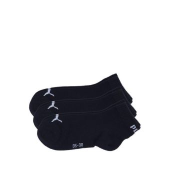 Unisex Quarter 3P Socks - black