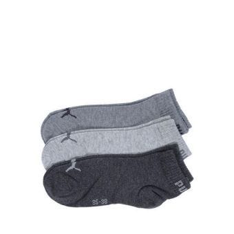 Unisex Quarter 3P Socks - Grey