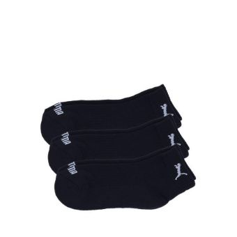 Unisex Quarter Cushioned 3P Socks - Black