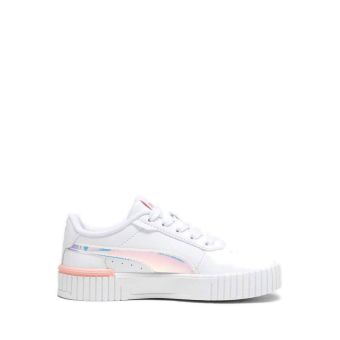 Puma Girls's Carina 2.0 Crystal Wings PS Lifestyle Shoes - White-Peach Smoothie-Black