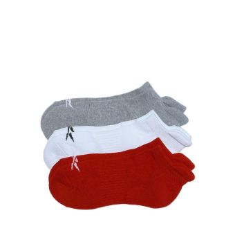 Reebok 3P Ankle women's Socks - Melange Grey/White/Red
